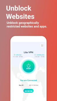 Herunterladen Lite VPN - Secure VPN Proxy Werkzeuge für Android Bildschirmfoto 2