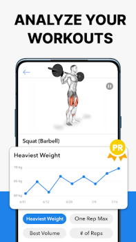 Herunterladen Hevy - Gym & Trainingstagebuch Gesundheit & Fitness für Android Bildschirmfoto 3