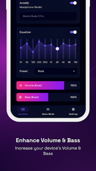 Herunterladen Volume Booster - Equalizer Pro Musik und Audio für Android Bildschirmfoto 2