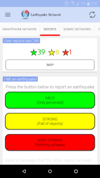 Herunterladen Earthquake Network Kommunikation für Android Bildschirmfoto 4