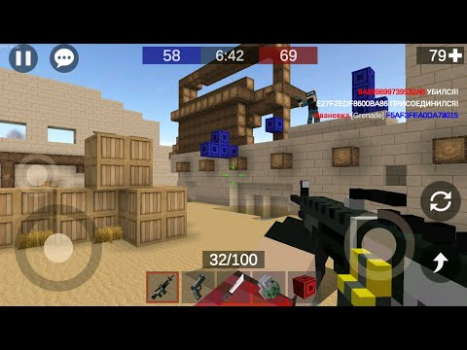 Herunterladen Pixel Combats 2: Gun games PvP Aktion für Android