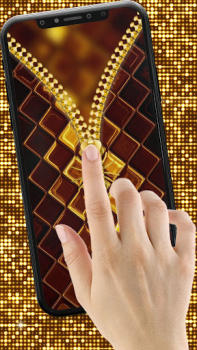 Herunterladen Gold Zipper Screen Lock Personalisierung für Android Bildschirmfoto 3