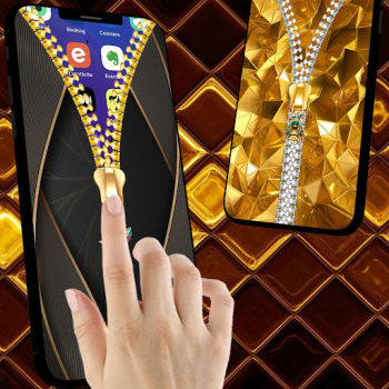 Herunterladen Gold Zipper Screen Lock Personalisierung für Android Bildschirmfoto 7