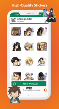 Herunterladen Anime Stickers for WhatsApp Personalisierung für Android Bildschirmfoto 2