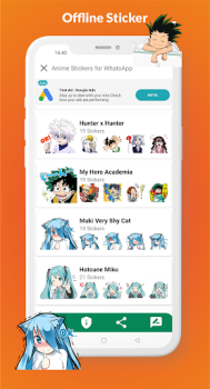 Herunterladen Anime Stickers for WhatsApp Personalisierung für Android Bildschirmfoto 3