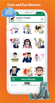 Herunterladen Anime Stickers for WhatsApp Personalisierung für Android Bildschirmfoto 6