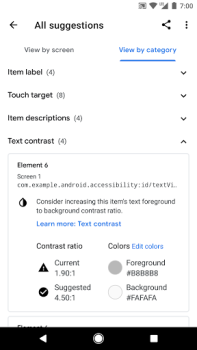 Herunterladen Accessibility Scanner Werkzeuge für Android Bildschirmfoto 4