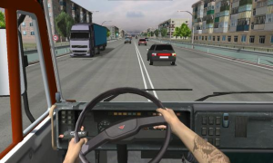 Herunterladen Traffic Hard Truck Simulator Rennen für Android Bildschirmfoto 3