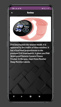 Herunterladen D18 Smart Watch guide Werkzeuge für Android Bildschirmfoto 4