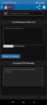 Herunterladen Pgp Encrypter Werkzeuge für Android Bildschirmfoto 3