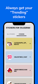 Herunterladen Stickers For Telegram Werkzeuge für Android Bildschirmfoto 2
