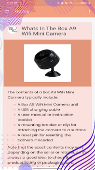 Herunterladen A9 Wifi Mini Camera App Guide Werkzeuge für Android Bildschirmfoto 7