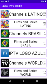 Herunterladen Listas IPTV 593 EC Unterhaltung für Android Bildschirmfoto 3