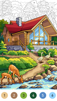Herunterladen House Color by number game Brettspiele für Android