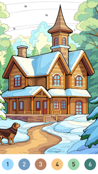Herunterladen House Color by number game Brettspiele für Android Bildschirmfoto 3