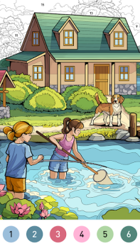 Herunterladen House Color by number game Brettspiele für Android Bildschirmfoto 5