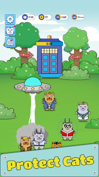 Herunterladen Cat Clan: Aliens Defence Gelegentlich für Android Bildschirmfoto 3