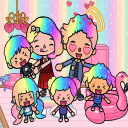 Herunterladen  Toka Boka Rainbow Hair Girl