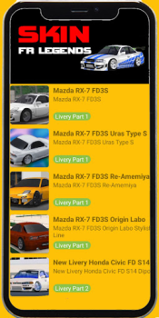 Herunterladen Skin FR Legends Livery Mods Unterhaltung für Android Bildschirmfoto 2