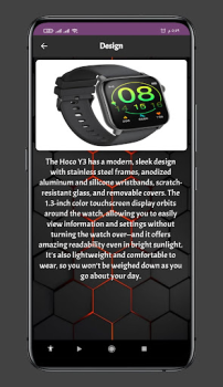 Herunterladen Hoco Y3 Smart Watch App Guide Werkzeuge für Android Bildschirmfoto 4