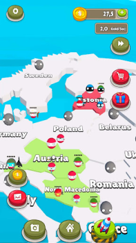 Herunterladen Country Balls: Idle War 3D Arkade für Android Bildschirmfoto 2