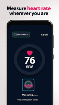 Herunterladen Herzfrequenzmonitor: Pulsscan Medizin für Android Bildschirmfoto 2