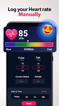 Herunterladen Herzfrequenzmonitor: Pulsscan Medizin für Android Bildschirmfoto 5