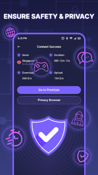 Herunterladen VPN - Fast Secure Proxy Werkzeuge für Android Bildschirmfoto 7