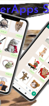 Herunterladen WAStickerApps Aufkleber Katzen Kommunikation für Android Bildschirmfoto 2