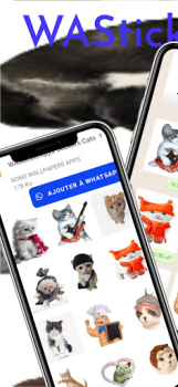 Herunterladen WAStickerApps Aufkleber Katzen Kommunikation für Android Bildschirmfoto 6