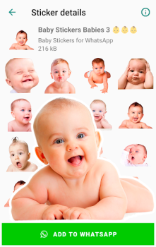 Herunterladen Baby Stickers for WhatsApp Kommunikation für Android Bildschirmfoto 2