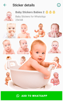 Herunterladen Baby Stickers for WhatsApp Kommunikation für Android Bildschirmfoto 4