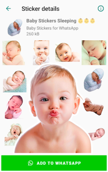 Herunterladen Baby Stickers for WhatsApp Kommunikation für Android Bildschirmfoto 5