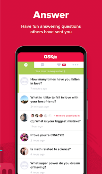 Herunterladen ASKfm: Anonyme Fragen, Chat Soziales für Android Bildschirmfoto 4