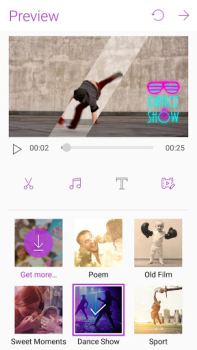 Herunterladen MiniMovie - Free Video and Slideshow Editor Video-Player und -Editoren für Android Bildschirmfoto 3