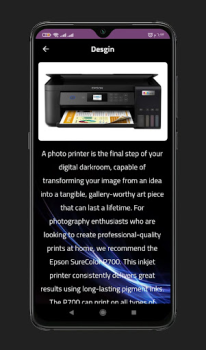 Herunterladen Epson l805 Printer Guid Werkzeuge für Android Bildschirmfoto 2