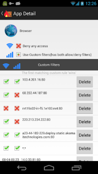 Herunterladen Firewall ohne Root Arbeit für Android Bildschirmfoto 2