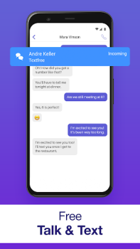 Herunterladen Text Free: Second Phone Number Soziales für Android Bildschirmfoto 4