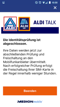 Herunterladen ALDI TALK Aktivierung Kommunikation für Android Bildschirmfoto 3