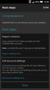 Herunterladen CardDAV-Sync free Arbeit für Android Bildschirmfoto 4