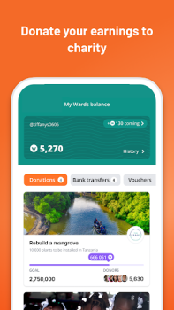 Herunterladen WeWard - die Walking-App Gesundheit & Fitness für Android Bildschirmfoto 3