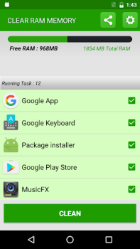 Herunterladen Clean RAM Memory Werkzeuge für Android Bildschirmfoto 2