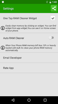 Herunterladen Clean RAM Memory Werkzeuge für Android Bildschirmfoto 3