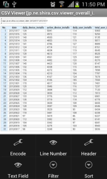 Herunterladen CSV Viewer Wirtschaft für Android Bildschirmfoto 7