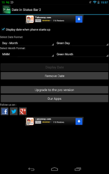 Herunterladen Datum Status Bar 2 Arbeit für Android Bildschirmfoto 3
