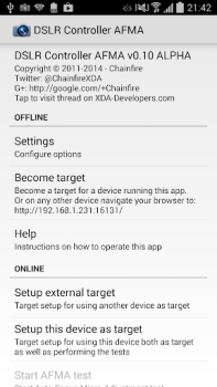 Herunterladen DSLR Controller AFMA Foto für Android