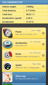 Herunterladen Car Performance Meter, speedom Karten & Navigation für Android Bildschirmfoto 4