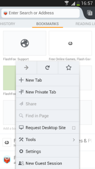 Herunterladen FlashFox - Flash Browser Arbeit für Android Bildschirmfoto 4