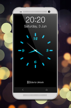 Herunterladen Glowing Clock Locker (blau) Personalisierung für Android Bildschirmfoto 7