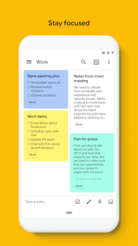 Herunterladen Google Notizen Arbeit für Android Bildschirmfoto 5